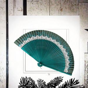 Éventail pliant portable de 21 cm en soie de style japonais, coloré et tendance, en bambou, pour la décoration intérieure et la photographie - Product Image 3