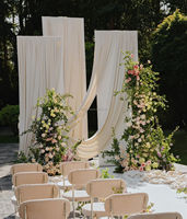Support de toile de fond réglable en fer pour décoration de scène de fête, toile de fond en tuyaux pour la plantation printanière et la décoration de mariage