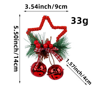Accessoire de Noël DIY : Pendentif cloche étoile à cinq branches pour sapin de Noël, vitrine, nœud et boule de Noël - Product Image 6