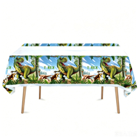 Nappe jetable en plastique dinosaure T-Rex pour fête d'anniversaire d'enfants, couverture de table pour décoration de baby shower sur le thème du Jurassic