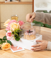 Vente en gros Boîte à gâteau surprise en fleur Boîte à gâteau en papier