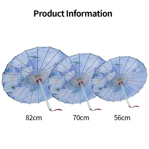 Affordable Indian Wedding Decorative <b>Umbrella</b> - Bamboo Shaft with Printed Peony Patterns & Reusable Bamboo Canopy - Product Image 4