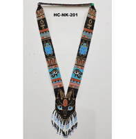 Collier unisexe fait main en résine perlée, motif tribal vintage, style ethnique, perles, cadeau de mariage, pour les passionnés de mode