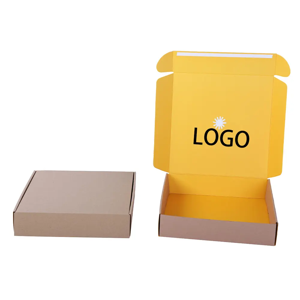 Kotak surat kustom kustom seruling dengan murah kotak pengiriman bergelombang kustom Kraft daur ulang