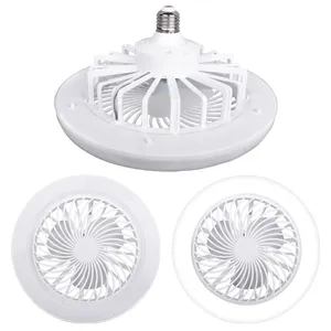 New Design Indoor 23.5W White Light Portable Installation Remote Control LED Ceiling Fan With Light