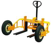 Chariot élévateur manuel tout-terrain robuste 1 tonne 1,5 tonne pour transport de marchandises sur pavés irréguliers en extérieur