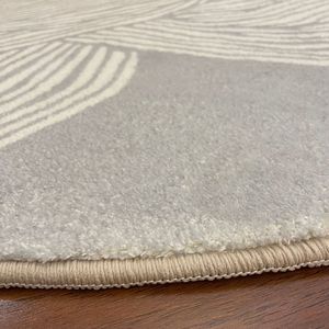 Alfombra Redonda Yala con Patrón Geométrico Abstracto a Rayas, de Fibra de Poliéster, para Sala de Estar, Dormitorio o Estudio - Product Image 2