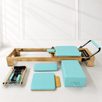 Machine de Pilates Reformer en Bois de Chêne, Réglable, Portable, Durable, Équipement de Yoga et de Fitness pour la Maison et le Studio, pour la Santé