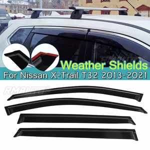 Déflecteurs de vitres de voiture pour Nissan X-Trail T32 2013 2014 2015 2016 2018 2019-2021 Pare-soleil et pare-pluie pour vitres de portières - Product Image 1
