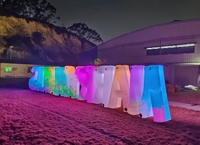 Lettres gonflables publicitaires avec éclairage LED, taille et couleur personnalisables, matériau PVC, décoration de fête avec souffleur