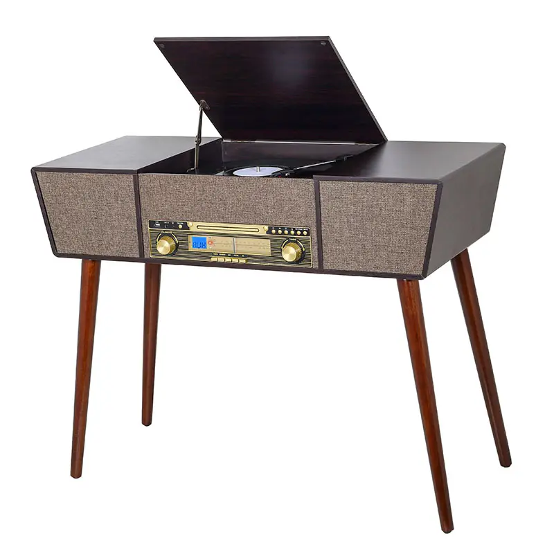 Stereo-Lautsprecher Hi-End-Sound DAB HIFI Plattenspieler-Phono mit Beinen Stoff material passend zum Vinyl-Plattenspieler-Plattenspieler