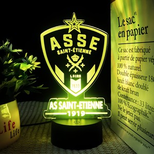 New DIY Custom Creative 3D Illusion Acrylic LED Night <strong>Light</strong> <strong>Football</strong> Club Design with Touch/Sensor Control Multicolored Dimmable - Product Image 3