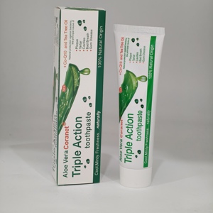 Coranet 2025 <span class=keywords><strong>Dentifrice</strong></span> <span class=keywords><strong>Triple</strong></span> <span class=keywords><strong>Action</strong></span> à l'Aloe Vera 100g Saveur Menthe Fraîche Mousse Riche Blanchiment Doux pour Usage Domestique - Product Image 2