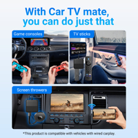 Adaptateur CarPlay sans fil portable Facrpty, WiFi Bluetooth pour voiture, TV Mate, boîte TV multimédia, garantie 1 an, universel