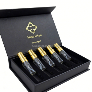 Flacons de parfum miniatures de luxe 3ml 5ml 10ml rechargeables, transparents, vides, en verre, avec boîte en papier - Product Image 1