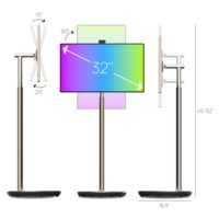 Moniteur tactile portable 4K 32 pouces Tablette enroulable TV sans fil sur roues