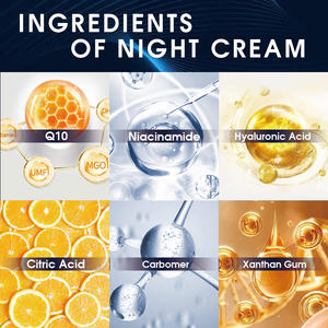 Crema Facial Nocturna AFCARE con Colágeno, Coenzima Q10 y Ácido Hialurónico, Hidratante, Antiarrugas, Aclara las Líneas Finas, 50 ml - Product Image 3