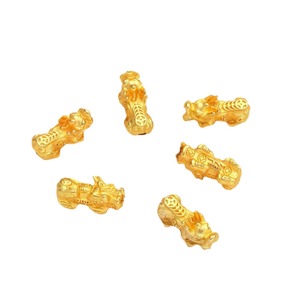 Perles porte-bonheur Pixiu en or antique 18 carats, forme animale, pour la fabrication de bijoux, accessoires DIY, unisexe, usage quotidien - Product Image 5