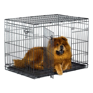 Modern Portable Dog Kennel Large Outdoor Tray Double Door Strong Dog Cages And Crates