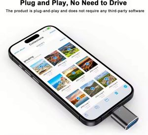<b>USB</b> 3.0 to Type <b>C</b> OTG <b>Adapter</b> With LED Light <b>USB</b> <b>C</b> Male to Female Converter <b>Adapter</b> for Macbook - Product Image 3