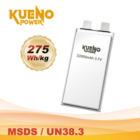 Batterie semi-solide Kuenopower 22000mAh à cellules polymères au lithium certifiées MSDS UN38.3, faible poids, cellule en pochette