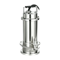 Pompe submersible pour eaux usées en acier inoxydable 304 YL WQ(D)-SC, basse pression, usage commercial, moteur monophasé/triphasé, débit 3-15 m³/h, hauteur de refoulement 8 m