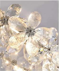 โคมไฟระย้าคริสตัลทรงดอกไม้สไตล์ฝรั่งเศส รูปทรงกลม สำหรับตกแต่งร้านอาหาร โรงแรม ห้องนอน ห้องนั่งเล่น ติดเพดาน - Product Image 6