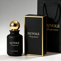 Diseño de Botella de Perfume Único Altamente Recomendado, Botellas de Vidrio de 30 ml y 50 ml, Botella de Perfume Redonda Negra con Caja
