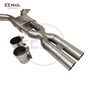 Salida de fábrica Ecnal para 2024 + BMW X5M X6M 4,4 T Lic T304 silenciador de correa de escape de acero inoxidable x tubo medio - Product Image 4