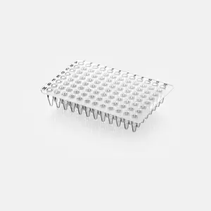 Micro placas de plástico transparente placa pcr de 0.2ml 96 poços sem saia
