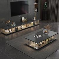 Meuble TV moderne noir et ensemble de table basse unité murale de luxe meuble TV Design moderne maison chambre hôtel centre commercial meubles