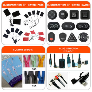 남성과 여성의 겨울 온열 후드 스탠드 칼라 야외 활동을 위한 전기 방풍 재킷 - Product Image 5