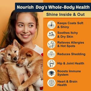 Compléments alimentaires à base d'huile de poisson oméga 3 6 9 en forme de friandises molles, marque privée, riches en EPA et DHA, vitamines C et E, soulagement des allergies, perte de poils, santé des chiens et des chats - Product Image 6