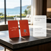 Impression personnalisée de cartes-clés d'hôtel, carte à puce RFID en PVC, 55x90mm, coins arrondis, double face, couleur pleine, résistante à l'huile, imperméable