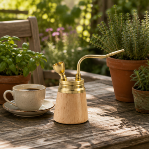 Chicha artisanale en laiton et bois massif, vintage, détachable, portable, pour la décoration intérieure, cadeau pour fumeurs, pipe à eau arabe pour hommes - Product Image 4