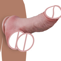 Dildo de Pene Masculino Altamente Realista con Ventosa Suave, Juguete Sexual para Adultos, Color Carne, 100% Impermeable, 3 Tamaños, Hecho de Silicona Líquida