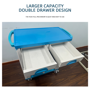 Chariot médical robuste pour dossiers médicaux, support de dossiers en ABS avec système de rangement de fichiers à plusieurs niveaux - Product Image 2