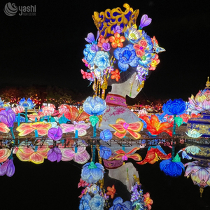 Juego de farolillos de Festival iluminados de seda china grande personalizable <span class=keywords><strong>para</strong></span> fiestas y <span class=keywords><strong>festivales</strong></span> al aire libre - Product Image 6