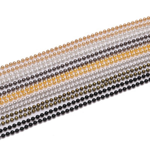 Cadenas de Metal con Cuentas Plateadas, Doradas y Negras para Manualidades, Suministros para la Fabricación de Joyería, Accesorios para Bricolaje, 80 cm de Longitud - Product Image 2