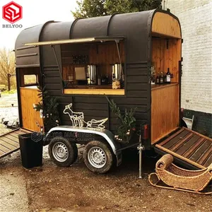 Rimorchio di cibo per camion e caffè completamente attrezzato per vendita Mobile Mini attrezzatura da ristorante Vintage rimorchio per la spagna