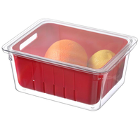 Boîte de rangement pour réfrigérateur, pour fruits et légumes, avec grille de drainage, panier de conservation
