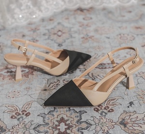 Zapatos de Tacón Bajo para Mujer, Modelo 2025, con Correa Trasera, Lujosos, Cómodos, de Punta, Modernos y Elegantes - Product Image 2