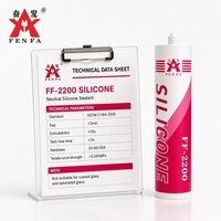 Fenfa FF2200 Mastic silicone translucide pour grands panneaux de verre, adhésif structurel pour vitrage, fixation ponctuelle, mur-rideau, travail du bois