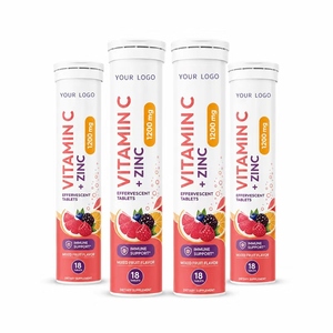 <span class=keywords><strong>Compresse</strong></span> <span class=keywords><strong>Effervescenti</strong></span> di Vitamina C 1000mg Senza Zucchero con Oltre 20 Vitamine e Minerali, Gusto Frutta Mista per Supporto Immunitario e Antiossidante - Product Image 1