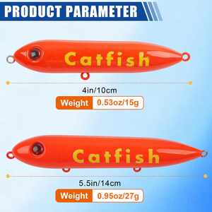 5 flotteurs sonores pour ligne de <span class=keywords><strong>pêche</strong></span>, type Spook Rattle Peg, pour la <span class=keywords><strong>pêche</strong></span> <span class=keywords><strong>au</strong></span> poisson-chat en montage Santee et en <span class=keywords><strong>pêche</strong></span> de bord, 4 - 5,5 pouces - Product Image 3