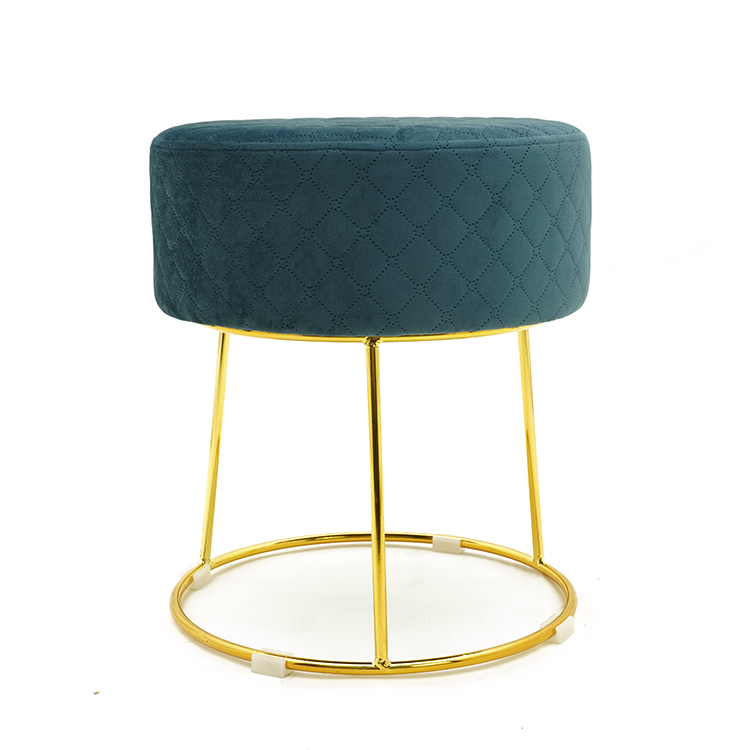 Storage Ottoman Seat Stool Velvet Round Pouf Foot Stool Ottoman Chair Step
