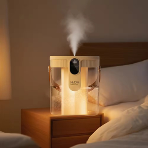 New 1400ml Portable Air <b>Humidifier</b> USB Rechargeable 1800mAh Quiet 3 <b>Mist</b> Modes Mini <b>Humidifier</b> with Light for Home Office - Product Image 3