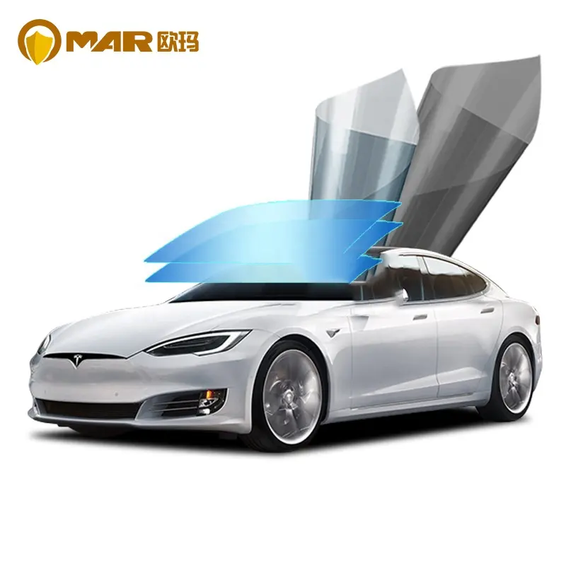 Omar ฟิล์มสี OM-HD20ไฟฟ้าสำหรับกระจกรถยนต์ฟิล์มป้องกันกระจกรถยนต์แบบ HD ราคาดี