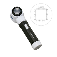 Loupe d'inspection lumineuse à LED blanche M-100 japonaise Loupe grossissante 10X 30 mm Loupe flash portable pour bijoux avec balances