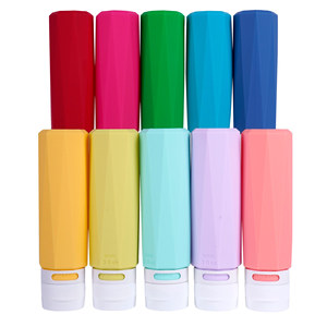 Travel Silicone <b>Dispensing</b> Bottles 90Ml Portable Cosmetic Storage Containers For <b>Shampoo</b> Lotion Moisturizer - Product Image 3